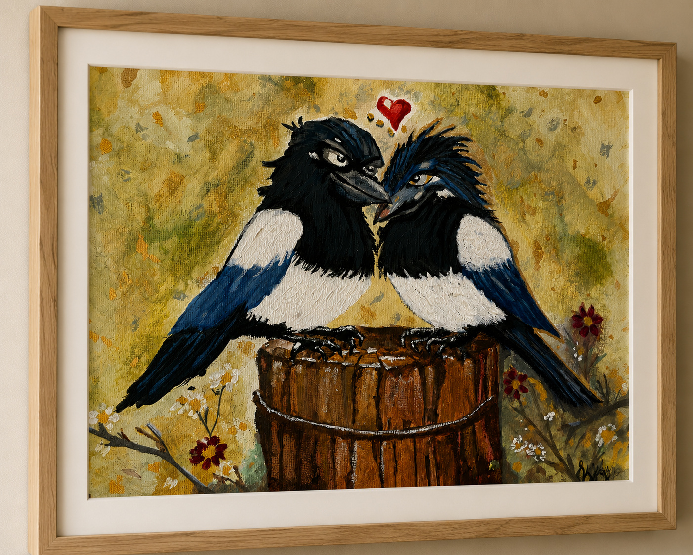 Partners in Caw, this fun piece would look fantastic in any room,  Study, living room, hallway, kids room.