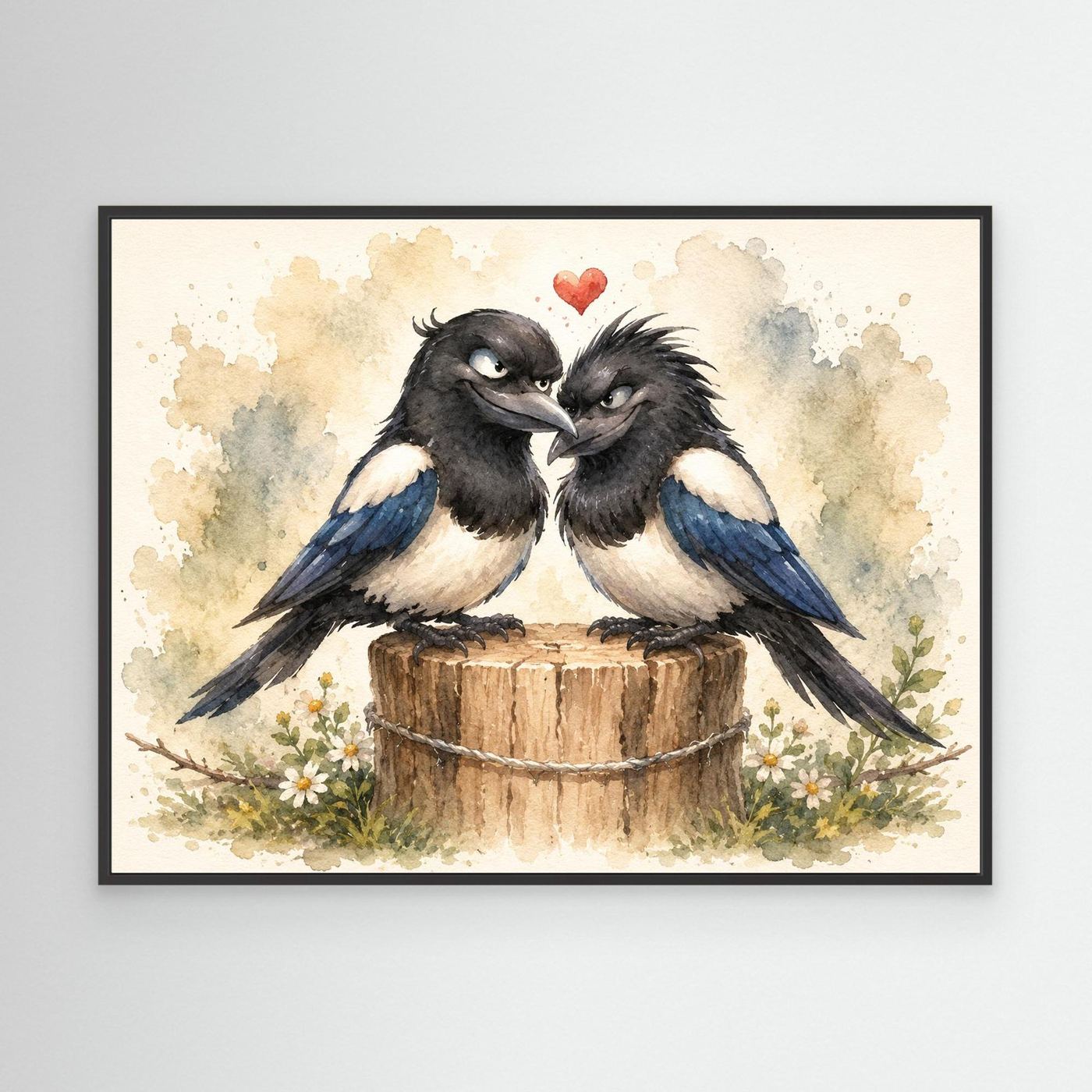 Partners in Caw, this fun piece would look fantastic in any room,  Study, living room, hallway, kids room.