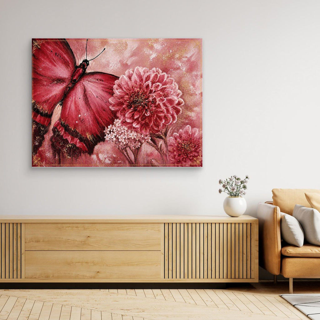 Butterflies in bloom crimson whisper 