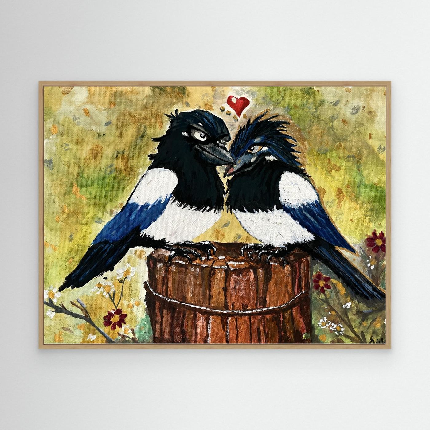 Partners in Caw, this fun piece would look fantastic in any room,  Study, living room, hallway, kids room.
