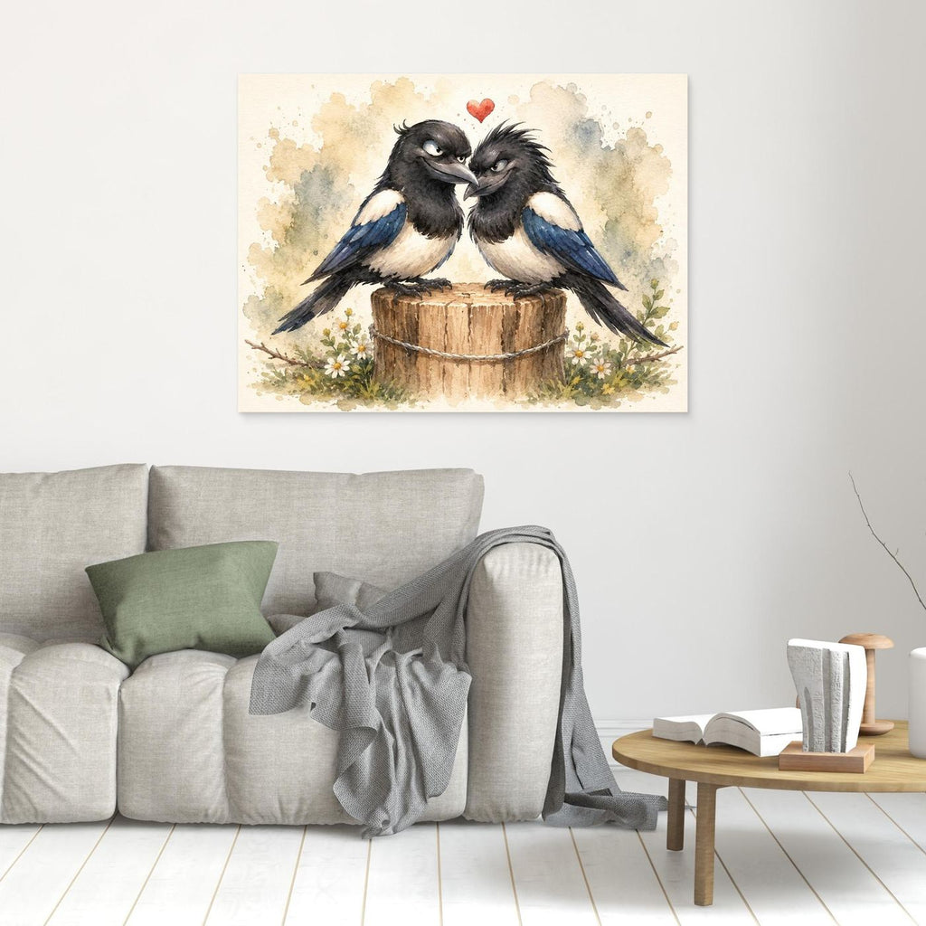 Partners in Caw, this fun piece would look fantastic in any room,  Study, living room, hallway, kids room.