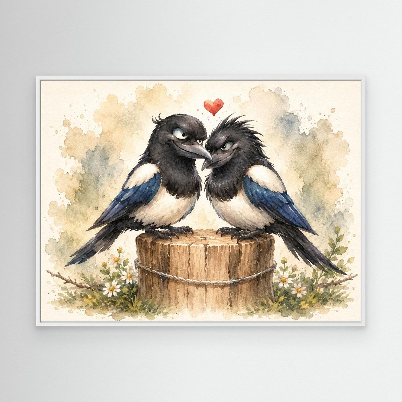 Partners in Caw, this fun piece would look fantastic in any room,  Study, living room, hallway, kids room.