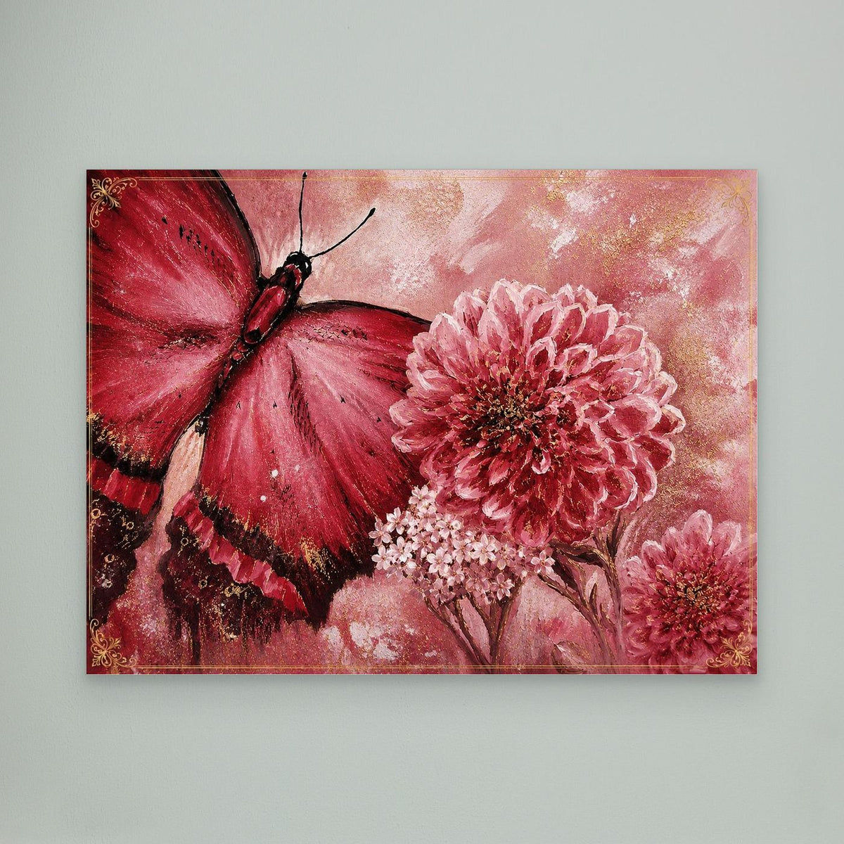 Butterflies in bloom crimson whisper 
