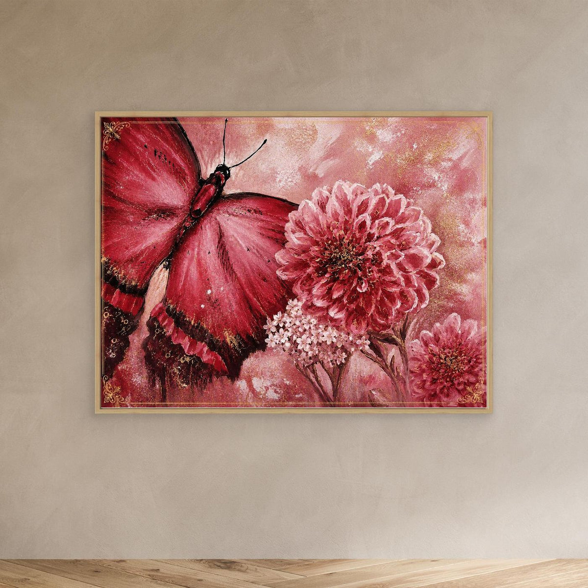 Butterflies in bloom crimson whisper 