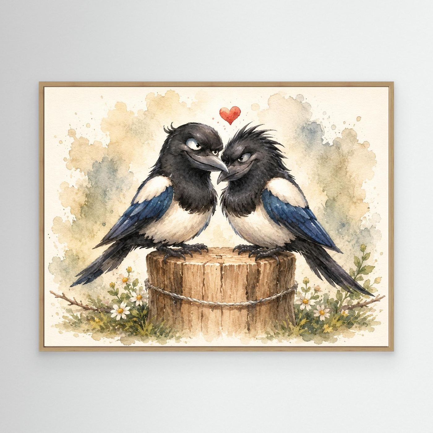 Partners in Caw, this fun piece would look fantastic in any room,  Study, living room, hallway, kids room.