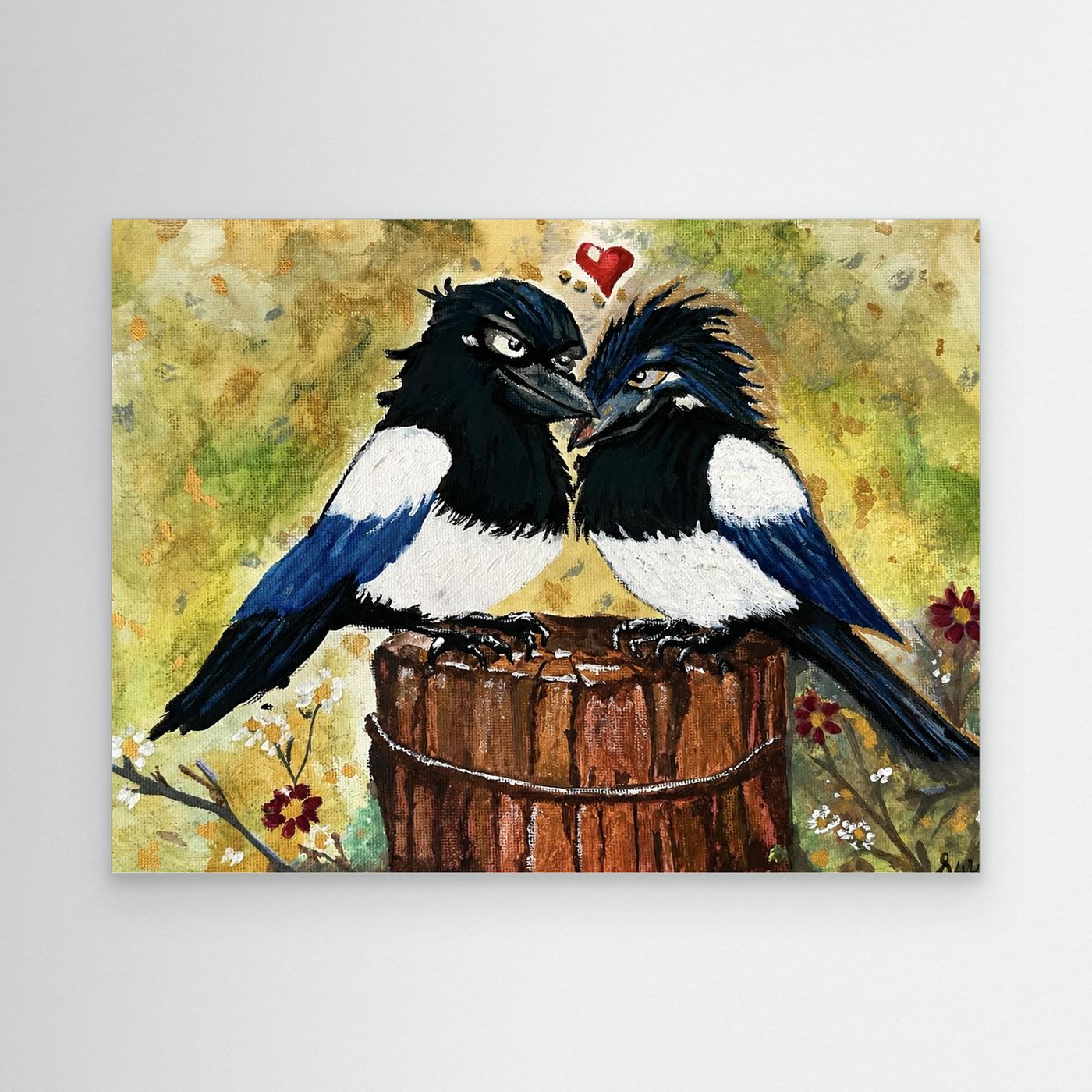 Partners in Caw, this fun piece would look fantastic in any room,  Study, living room, hallway, kids room.