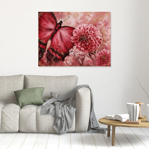 Butterflies in bloom crimson whisper 