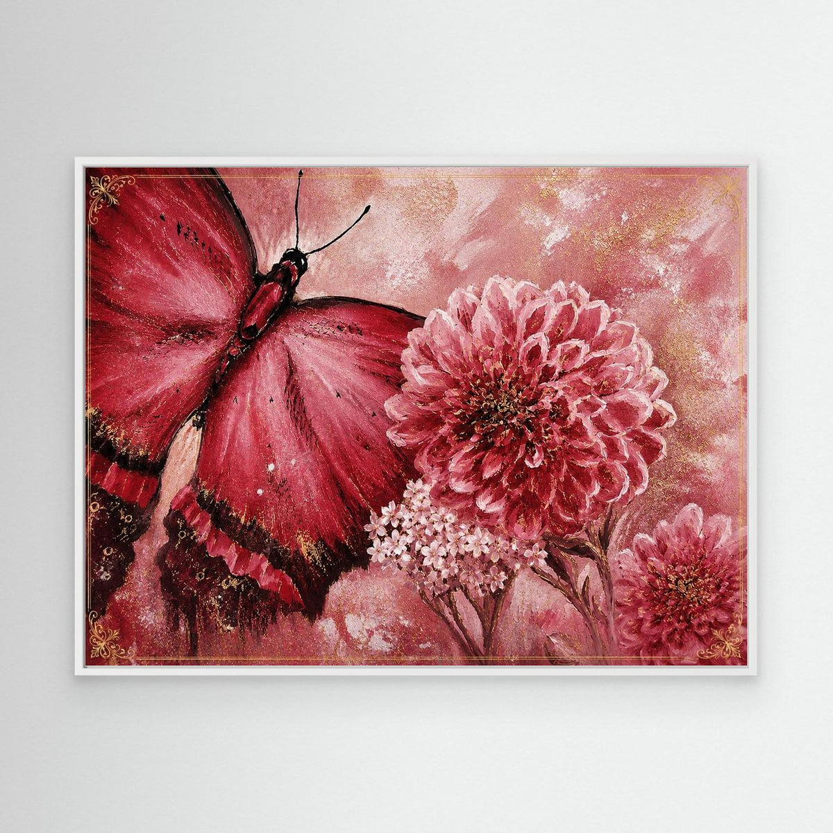 Butterflies in bloom crimson whisper 