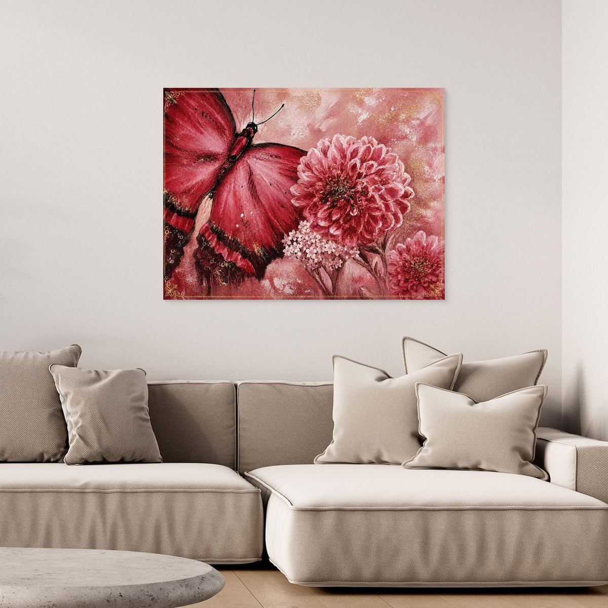 Butterflies in bloom crimson whisper 