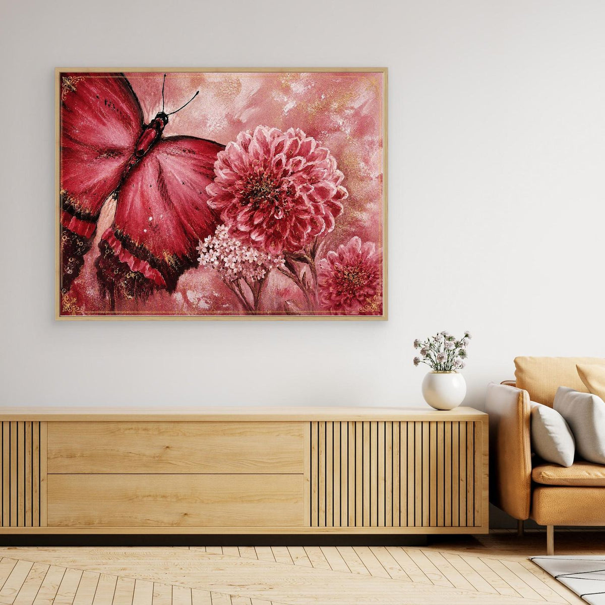 Butterflies in bloom crimson whisper 