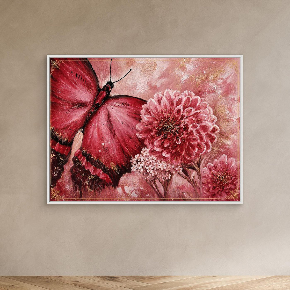 Butterflies in bloom crimson whisper 